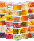 50 Pack 16 Oz Clear Plastic Deli Containers With Lids For Grab And Go Meal Prep, Airtight Leakproof Food Storage, BPA Free, Stackable