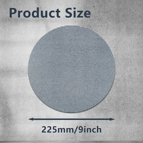 Dust Free Pro Grade 25 Pack 9 Inch Mesh Sanding Discs Set With 60 80 120 180 240 Grits For Random Orbital Sander shown in size
