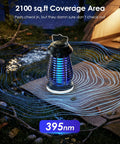 Cordless Bug Zapper For Indoor Outdoor Use With 4800mAh Rechargeable Battery Auto On Off Portable Mosquito Killer