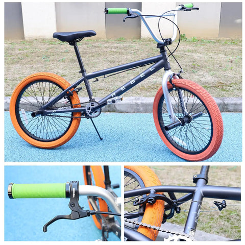 Rear U Brake Kit For BMX Bikes, Complete Aluminum Rim Brake Set With Right Lever, Cables and Pads Included on BMX Bike