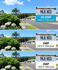 Top Shelf 4K 8MP Poe PTZ Outdoor Security Camera Delivering A Legit 20X Optical Zoom To Snap Crisp License Plates And Lock Down Your Yard Or Business With Rock Solid Surveillance Coverage, showcasing license plate visibility and image comparison.