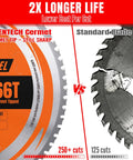 Comparison of 14 Inch 66T Cermet Metal Cutting Saw Blade With No Heat No Burrs And Sparks For Mild Steel Angle Iron And Pipe Pro Grade Precision TCG Grind 1 Inch Arbor Fits Evolution Chop Saws and standard blade