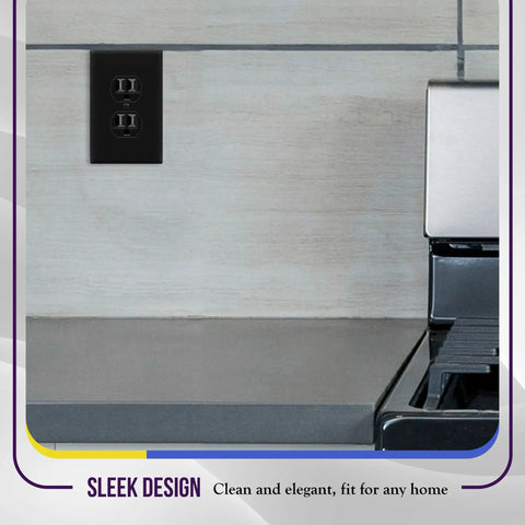 Reflective Acrylic Duplex Wall Plate With Mirrored Receptacle Plate For Oversized 1-Gang 5.50 By 3.50 Inches In Silver Finish Plexiglass Mirror Outlet Cover Heat And Impact Resistant
