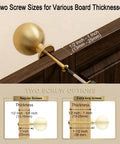 10 Pack Solid Brass Cabinet Knobs Round Ball Gold Pulls For Dresser And Cabinets 1.1 Inch Diameter Brushed Brass Finish Durable