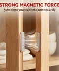 Strong magnetic force of 6 Pack No Drill Invisible Cabinet Catches With Rust Proof Stainless Steel Magnetic Latches