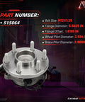 Front Wheel Hub Bearing Assembly 6 Lug With ABS For Nissan Frontier Xterra Pathfinder Suzuki Equator 2WD RWD Replacement OE Quality Fit Durable Hub Unit For Smooth Steering Quiet Operation with flange and bolt specifications visible.