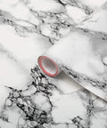 Marble White Self Adhesive Film Roll For Walls Cabinets And Furniture Peel And Stick DIY Home Decor Transform Surfaces