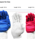 All Purpose Non Slip Red Latex Palm Coated Work Safety Gloves For Garden And Warehouse Tasks Grippy Feel All Day Comfort In Cotton Polyester Latex Blend 300 Pairs, size comparison with other gloves