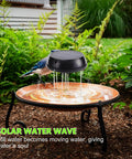 Solar Powered Bird Bath Bubble Fountain For Garden Ponds And Pools Stainless Steel Water Wiggler Oxygenation Enhancer