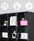 Modular Wardrobe Closet System With Portable Clothes Rack And Dresser, 12 Cube Cubby Storage Organizer for Bedroom, DIY Cabinet
