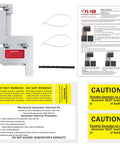 Interlock Kit for Vertical 150 Amp and 200 Amp Panels with two and one quarter inch spacing, components and instructions.