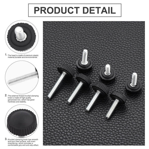 70 Piece M4 Thumb Screws Set With Knurled Grip Knobs And Mounting Screws 7 Sizes From M4x10mm To M4x25mm in detail view