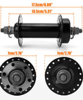 Beefy Fat Tire Mountain Bike Hub Set for 26x4.0 Snow Biking Front 135mm Rear 190mm Through Axle 36 Hole Aluminum Alloy
