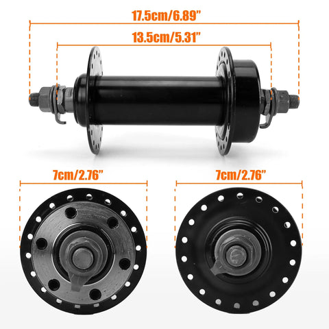Beefy Fat Tire Mountain Bike Hub Set for 26x4.0 Snow Biking Front 135mm Rear 190mm Through Axle 36 Hole Aluminum Alloy