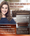 Leather Repair Kit For Furniture And Car Seats Easy To Use Restores Leather Pleather And Bonded Materials On Sofas Jackets Purses And More No Tech Skills Needed With Clear Step By Step Instructions For Quick Fixes, packaging.