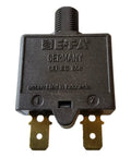Compact Thermal Reset Tiny But Mighty Single Pole Circuit Breaker Push to Reset, 10 Amp, 240 VAC, front view