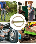 Heavy Duty Lynch Pin Assortment Kit 10 Pcs Clip Hardware For Tractors And Farm Equipment 3 16 Inch Pins With Easy Storage Lock In Place And Stay Put Wide Application Durable Farm Gear in use with tractor, trailer, mower, and truck
