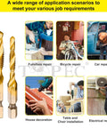 3-In-1 Drill And Tap Set With HSS Titanium Coated Bits, Quick-Change Adapter, 13-Piece Kit for varied DIY repair projects