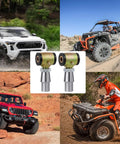 Collage with off-road vehicles and Three-Quarter Inch Threaded Bushing Kit for Four-Link Suspension and Replacing Worn Rod Ends