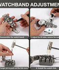 All In One Watch Repair Kit With Link Removal Tool 18 Sizing Options, Screwdriver Set, Spring Bar Tool, Band Hole Punch