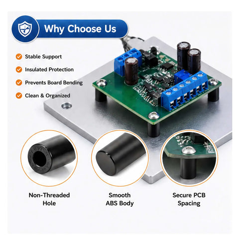 Three Hundred Piece Abs Round Spacers Kit For PCB Boards Electronics Standoff Hardware Various Sized Hella Durable Plastic Mounting Accessories Pro Level Setup For Smooth Circuit Board Assembly And Rigged Up Custom Builds with smooth ABS body and secure PCB spacing.