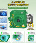 Kids Camera With Instant Print For Fun Snaps, Epic Birthday Gift For Ages 4 To 10, For Girls And Boys, Safe Durable Toy With Easy Paper Prints And Kid Friendly Design, green toy camera