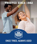 Smiling couple enjoying cleaning results, text 'Trusted Since 1882' and 'Once Tried, Always Used' with Bar Keepers Friend logo