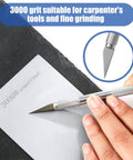 3000 grit whetstone sharpening a tool, part of Three Piece Diamond Sharpening Stone Set With 1000 2000 3000 Grit For Kitchen Knives Fast Honing Whetstone To Restore Dull Edges Durable Diamond Plate Sharpening Stone For Home Use