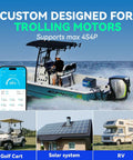 12V 100Ah Bluetooth LiFePO4 Battery For Deep Cycle Power Built To Last Ready To Roll For RVs Trolling Motors Yachts And Solar Setups Ultra Lightweight And Compact With 15,000 Charging Cycles powering boat, golf cart, solar system, RV.