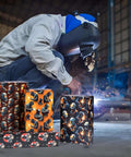 Welder Gift Wrap Bundle With 12 Sheets Welding Themed Paper Featuring Helmet And Tools Designs Ideal For Welders on display