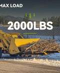 60 Inch Clamp On Pallet Forks For Tractor Bucket Built Tough With 2000lbs Capacity carrying branches in the snow