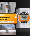3 Inch Waterproof Outdoor Ready Water Flow Meter IP68 Digital Inline Fuel Flowmeter with NPT Thread installation and display focus