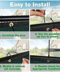 Installation steps for Heavy Duty HDPE Privacy Fence Screen With Custom Sizes For Outdoor Shade Coverage On Patios, Gardens