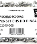 Tough As Nails Stainless Steel M4 Machine Screws Slotted Cheese Head Din84 Grade A2-70 in packaging for mechanic jobs.