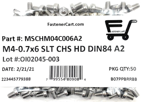 Tough As Nails Stainless Steel M4 Machine Screws Slotted Cheese Head Din84 Grade A2-70 in packaging for mechanic jobs.