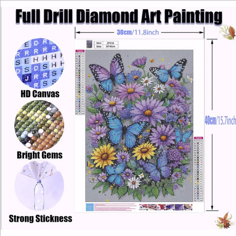 Diamond Art Kit For Adults Round 5D Full Drill Do It Yourself Dope Gem Art Painting Set For Beginners 12x16 Inch canvas display