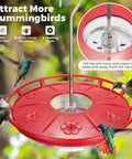 2 Pack 16 Oz Hummingbird Feeders For Outdoors Hanging With 6 Bee Proof Feeding Ports Ant Moat Leak Proof Nectar Dispenser