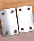 Heavy Duty Stainless Steel Corner Brackets Set Of Five Furniture Hardware With Mounting Screws Ultra Tough Shelf Support Connectors visible from top angle