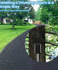 Solar Wireless Driveway Alarm For Cars Only Easy Car Only Vehicle Detector With Low False Alarms Weatherproof Outdoor Sensor Works In Rain Or Snow Temperature Range Minus Four To One Forty Fahrenheit Quick Setup And Reliable Alerts installed on tree