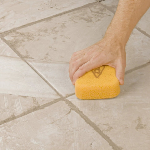 Extra Large Grout Cleaning Sponge 6 Pack Be The Grout Cleanup Beast With Premium Density And High Water Holding Capacity Heavy Duty Tile Sponge For Easy Excess Grout Removal Rounded Corners Yellow