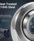 4 Pack Rod End Bearings Heim Joints With Jam Nuts 5/16-24 Thread High Strength Heat Treated Steel For Hydraulic Cylinders Machinery Power Tools Automation Equipment Heavy Duty Linkages, C1045 steel close-up