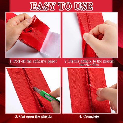 Steps to use Heavy Duty Zipper For Dust Barriers Pack Of 6 Rolls 7 Ft By 3 Inch Red Self Adhesive Construction Door Zippers