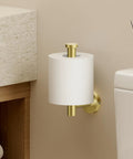 Stainless Steel Toilet Paper Holder Set 2 Pack Anti Rust Wall Mount Bathroom Accessory Brushed Gold Finish SUS304 Durable