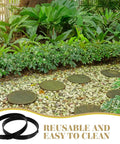 Garden path with circular stones made using DIY Reusable Concrete Paving Mold 13.6 Inch Circular Stepping Stone Form For Garden Path Walkway And Patio Easy To Use Plastic Tool Delivers Pro Grade Results No Skills Needed