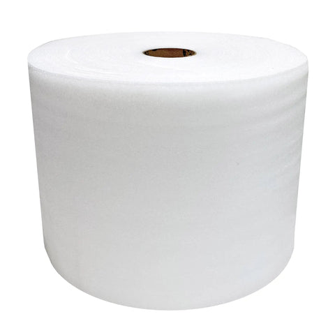 Foam Wrap Roll 320 Ft By 12 In Thick 1/16 Inch Perforated Every 12 Inches, Moisture Resistant And Dust Free Cushioning, White Roll