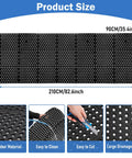 Illustration of the Heavy Duty Anti Fatigue Drainage Mat 82 By 35 Inch For Kitchens And Wet Areas showing size and features.