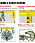 Heavy Duty Ratchet Load Binder and Chain Set 5/16 to 3/8 Inch G80 Chains, secure durable construction with steel hook