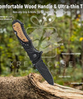 Personalized Groomsmen Pocket Knife Gift For Best Man And Groom custom engraved folding knife with wood handle and blade.