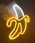 Illuminated Banana Neon Sign LED Light 11.4 x 7.9 Inches USB or Battery Powered Wall Decor Night Lamp