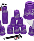 Official Sport Stacking Set Purple 12 Cups With Holding Stem Low Friction Design Top Grade Materials WSSA Approved
